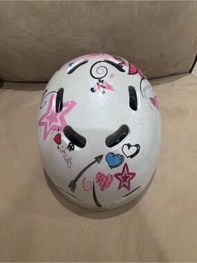 Bike Candy Youth Helmet, Size 53–56 cm (Youth M/L), Pink/White Design